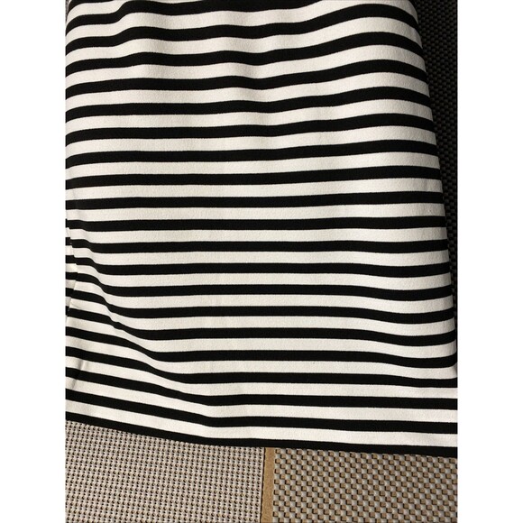 Calvin‎ Klein Dress Cold Shoulder Stripped Mini Capped Flowy Sleeves Zipper Back - Picture 3 of 9